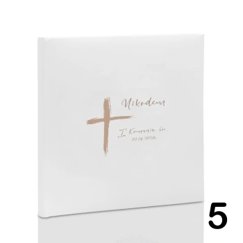 Album komunijny wklejany 30 kremowych stron, personalizowany, 5 wzorów